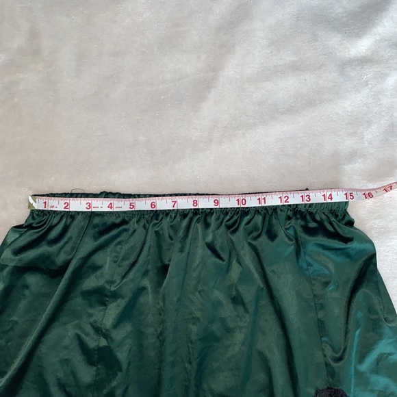 Green Silk Mini Skirt - Picture 4 of 5